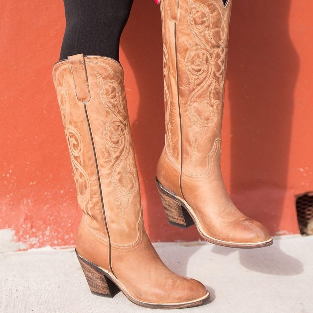 Lucchese Vanessa Tall Western Boot Round Toe 7.5